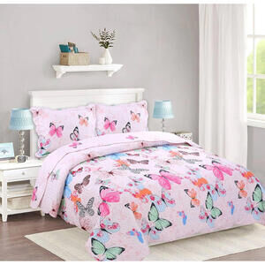 MarCielo Kids Butterfly Quilt Set - Twin Size